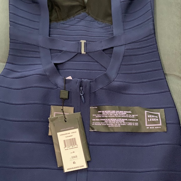 Herve Leger Kneelength Ruffle Embelish Dress - Picture 8 of 8